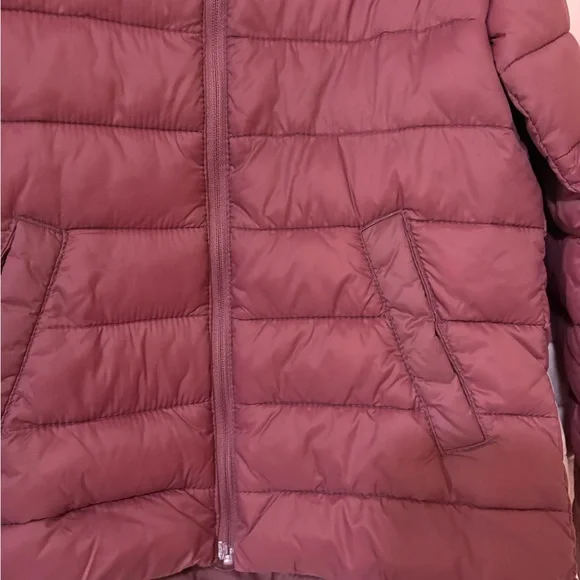 2 Old Navy Kids Puffer Jackets - Burgundy and Pink Water resistant  Size S 6-7 - Picture 5 of 14